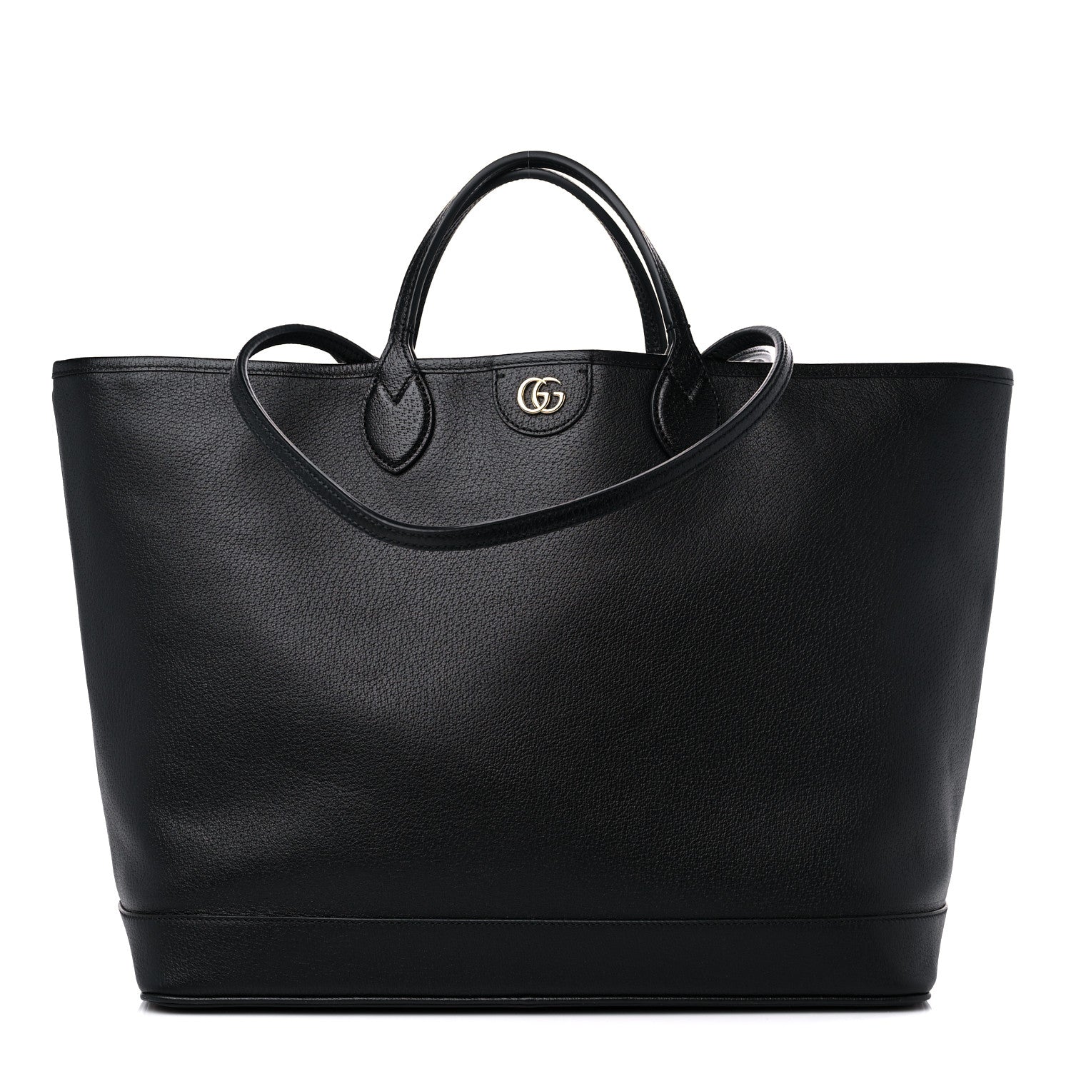 Gucci Textured Dollar Calfskin Large Ophidia Tote Black 1 of 9