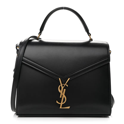 Saint Laurent Smooth Calfskin Medium Classic Monogram Cassandra Top Handle Black Rouge Legion 1 of 14