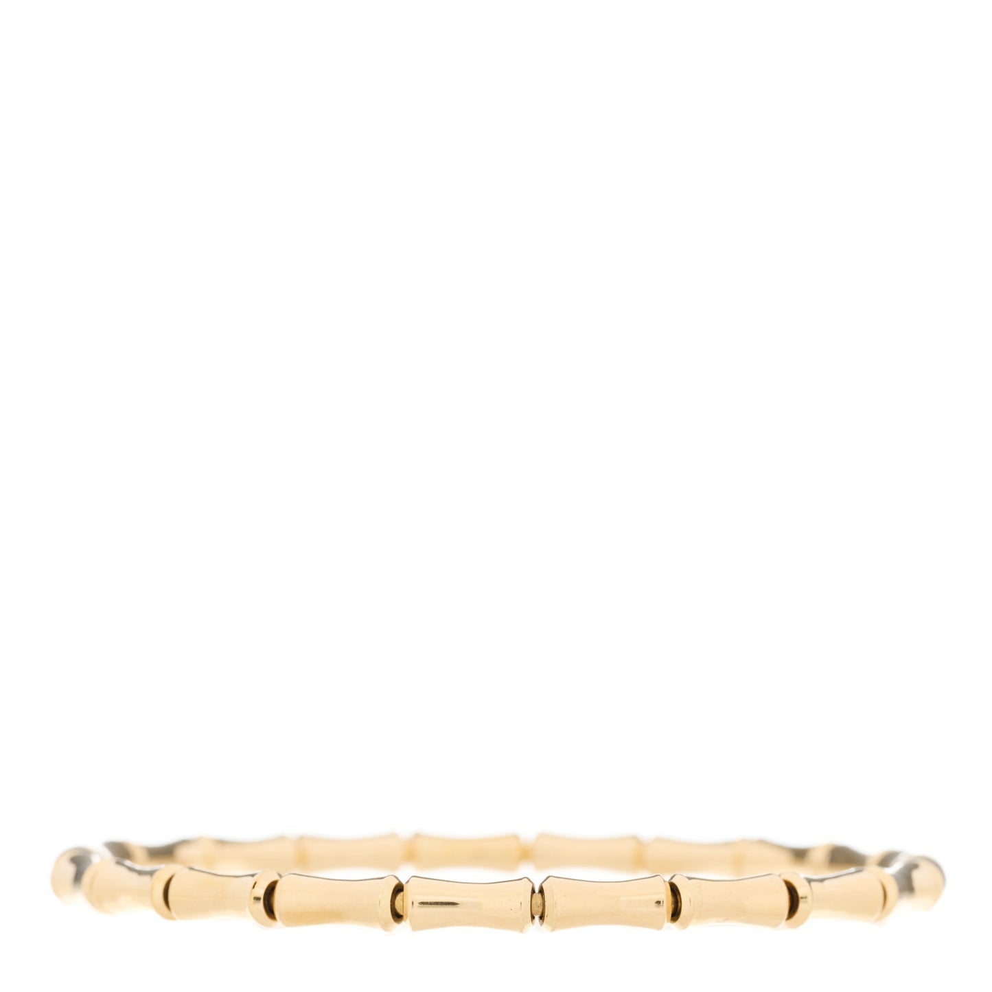 18K Yellow Gold Small Bamboo Spring Bracelet 17