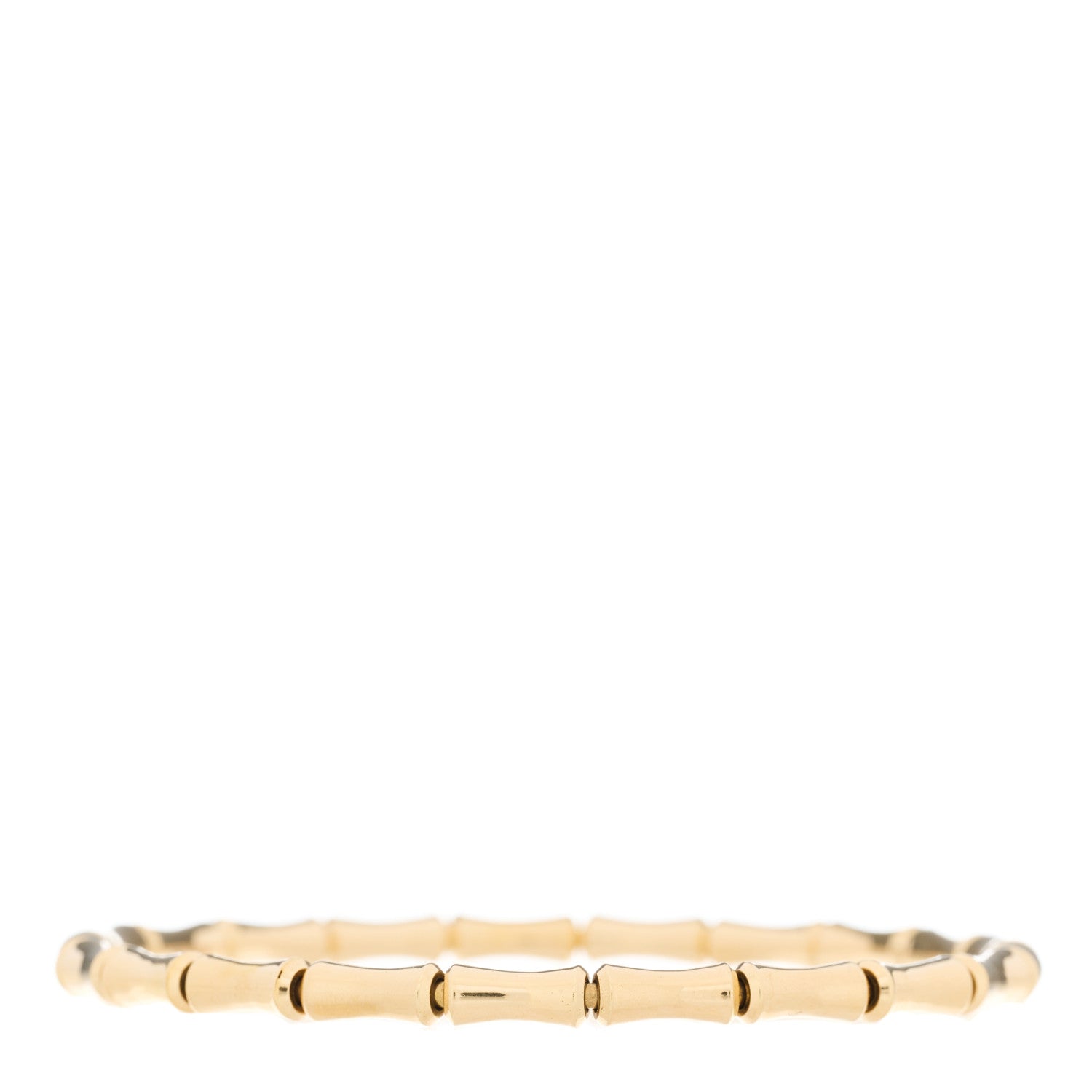 Gucci 18K Yellow Gold Small Bamboo Spring Bracelet 17 2 of 3