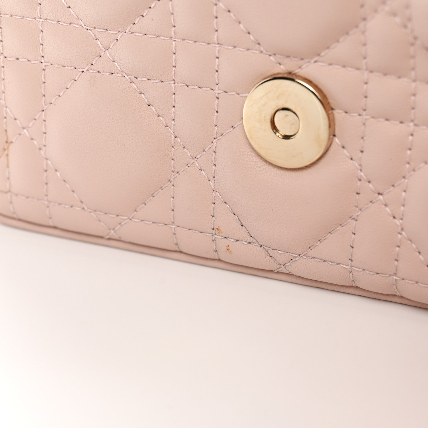 Christian Dior Lambskin Cannage Dior Talk Phone Pouch Rose Poudre 9 of 10