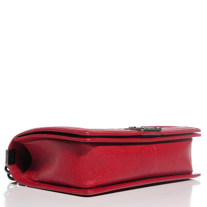 Chanel Caviar Quilted New Medium Boy Flap Dark Red 4 of 9