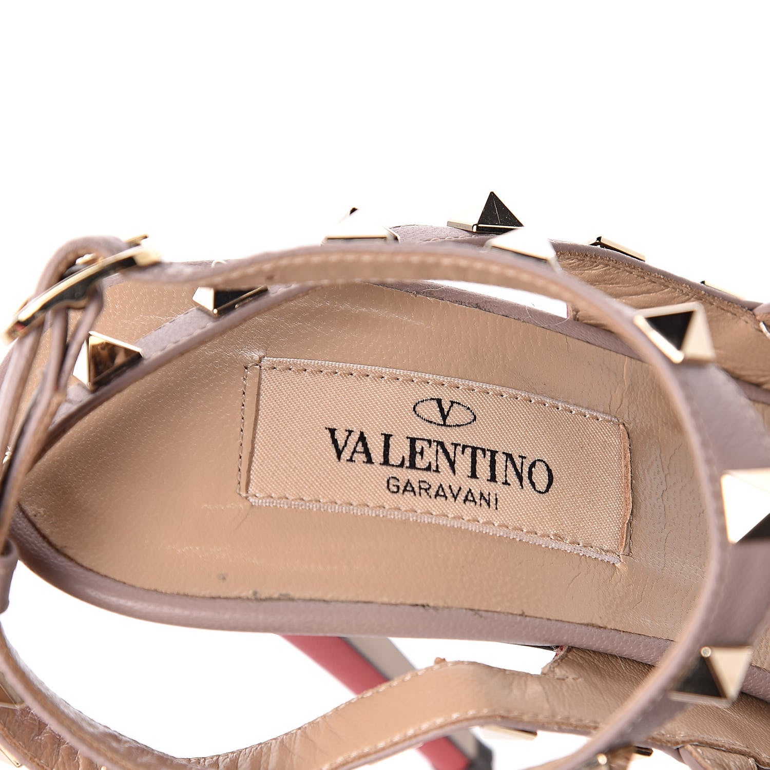 Valentino Garavani Calfskin Nappa Rockstud Ankle Strap 100mm Pumps 37.5 Deep Coral Poudre 8 of 10
