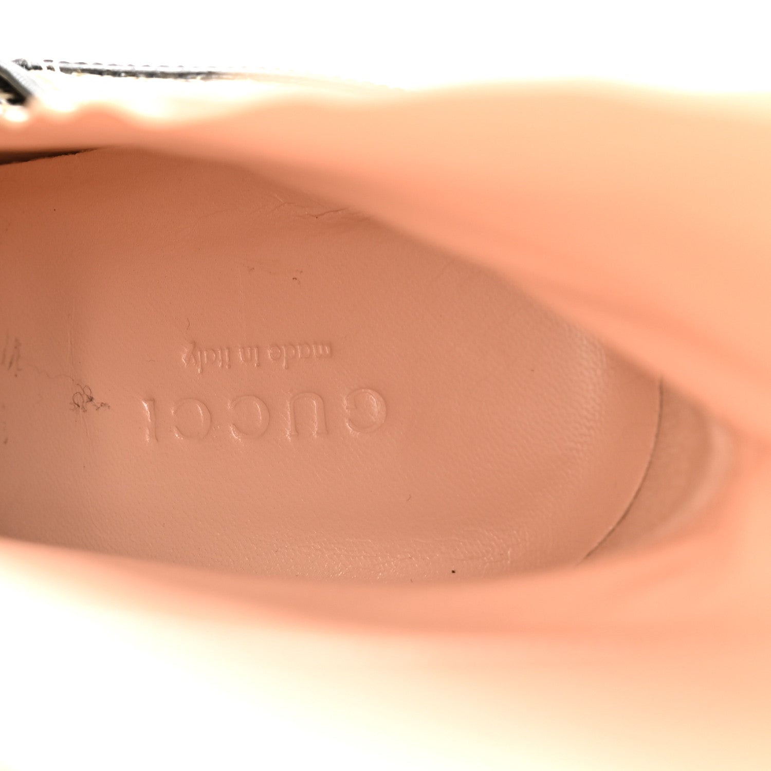 Gucci Calfskin Python Print Knee High Boots 39 Beige Avana 8 of 9