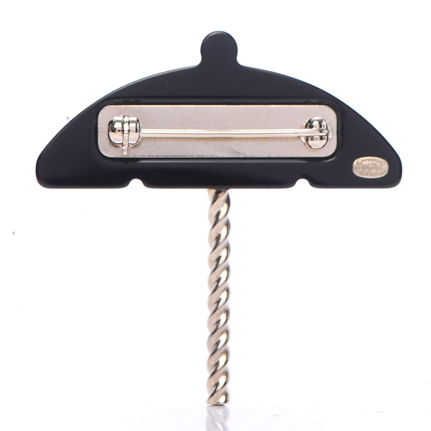 Chanel Resin Pearl Umbrella Brooch Gold Red White 3 of 4