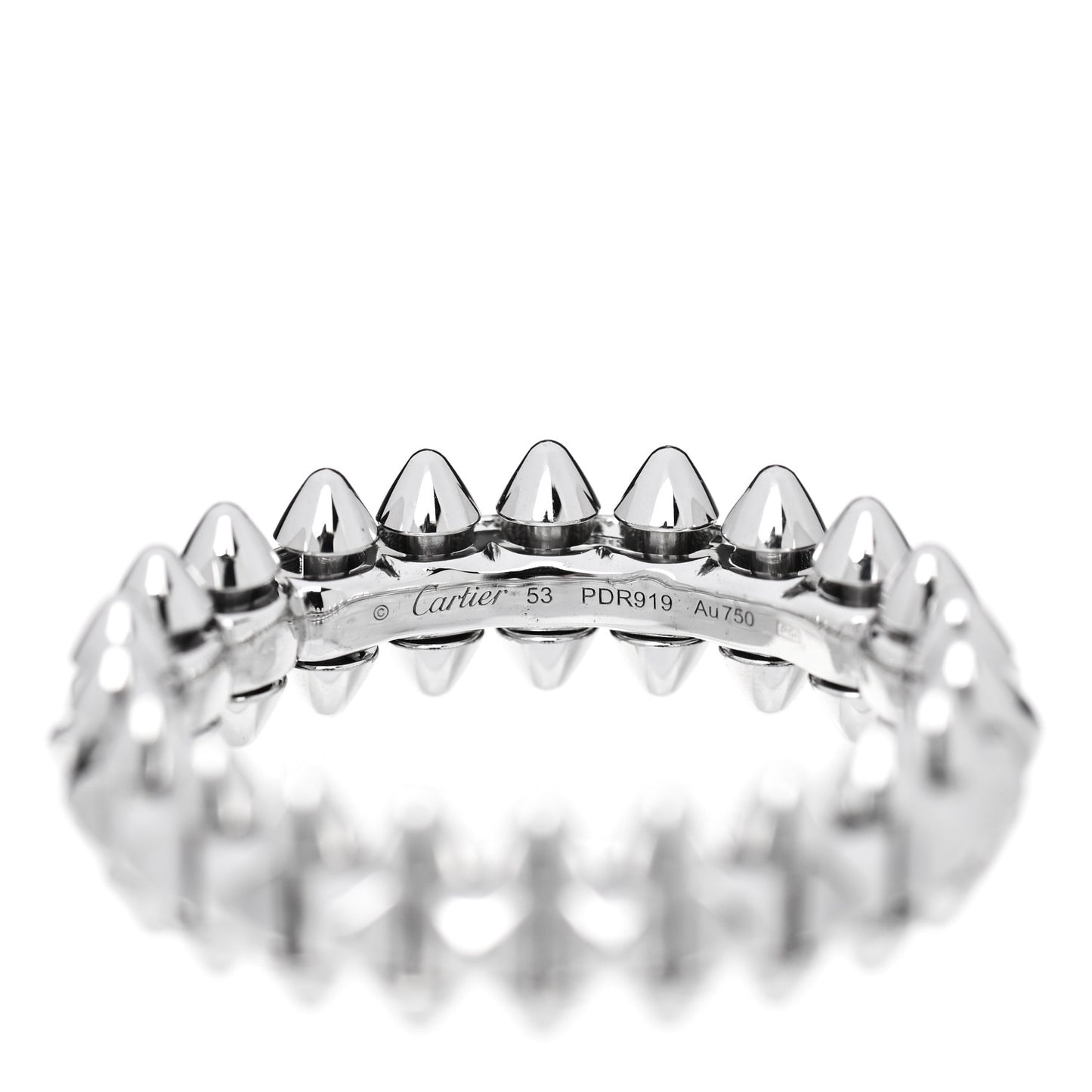 18K White Gold SM Clash De Cartier Ring 53 6.25
