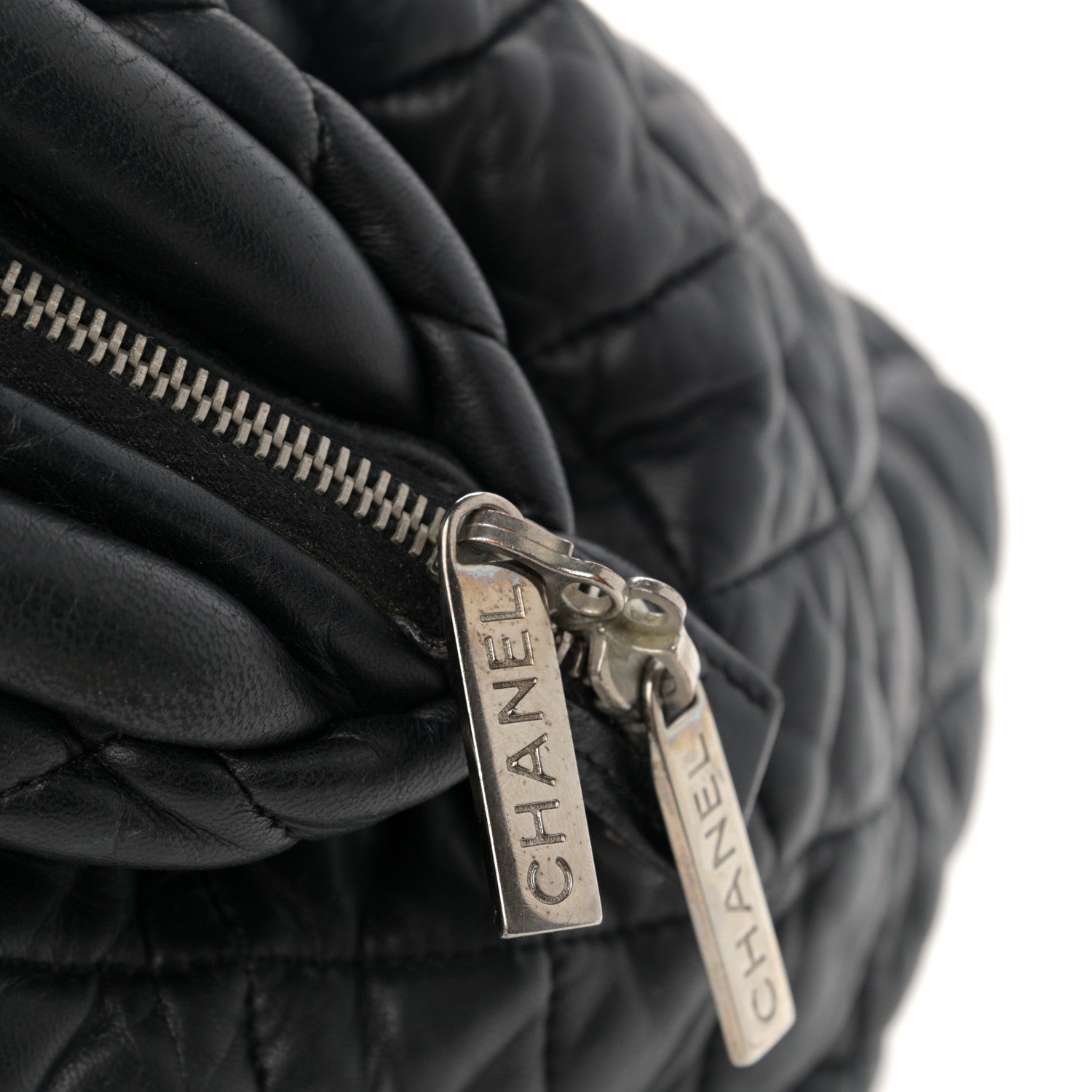 Chanel Nylon Quilted Coco Cocoon Medium Reversible Tote Black Red 13 of 17