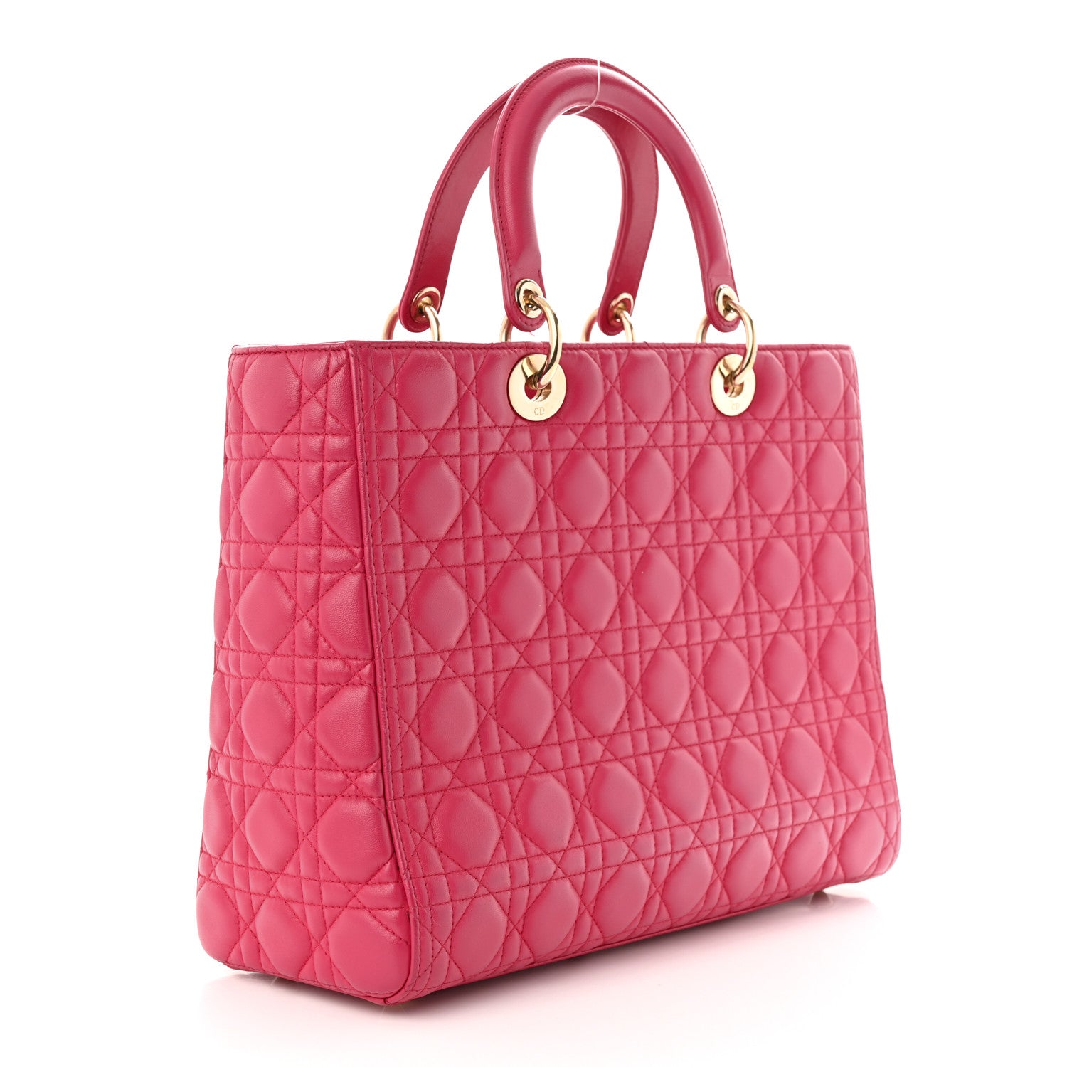 Christian Dior Lambskin Cannage Large Lady Dior Pink 3 of 10