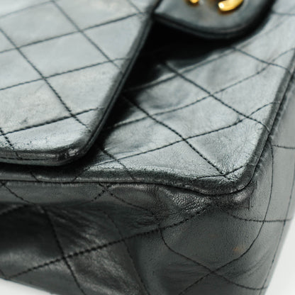 Chanel Lambskin Quilted Medium Double Flap Black 10 of 11