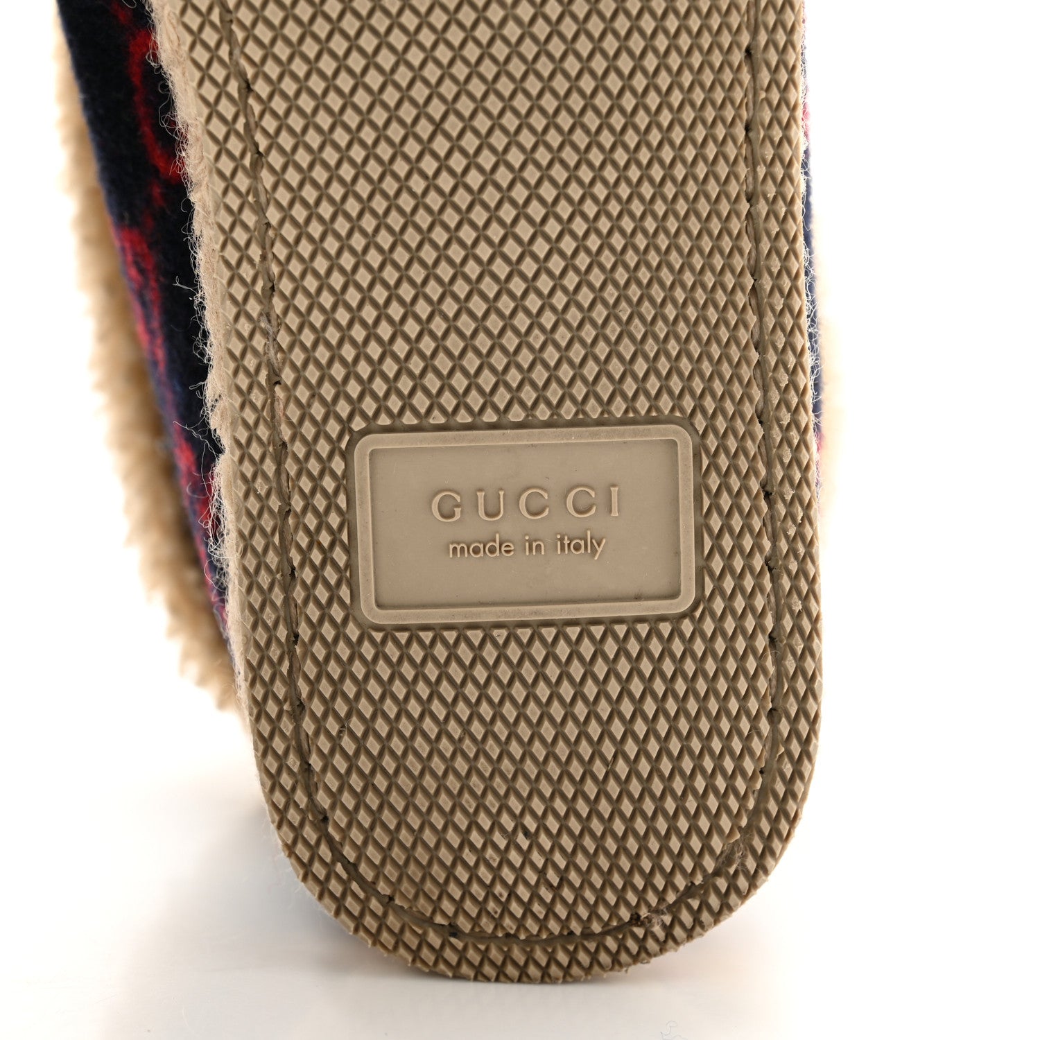 Gucci Covered Wool GG Monogram Womens Fria Horsebit Ankle Boots 35.5 Blue Red Butterscotch 7 of 8