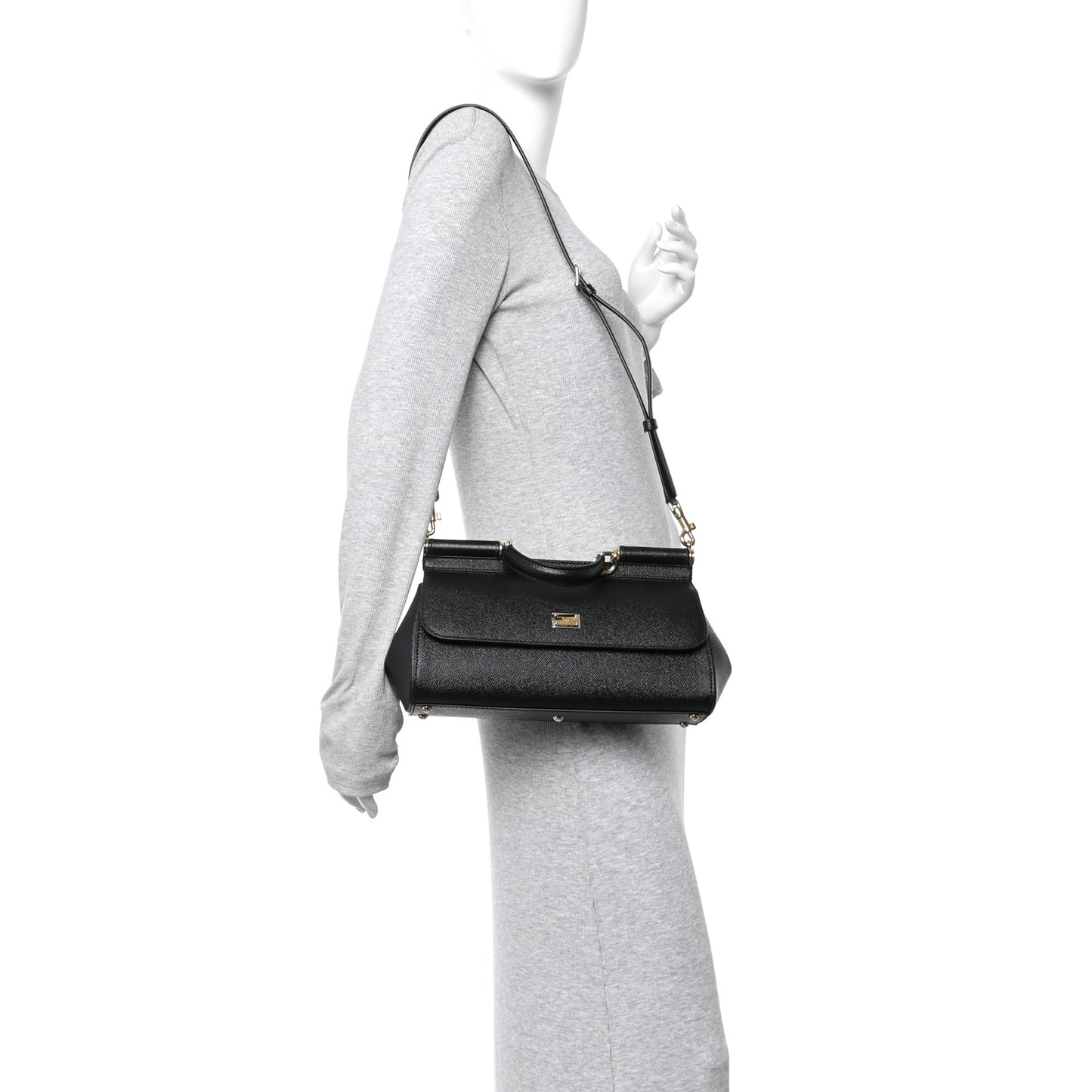 Dauphine Medium Miss Sicily Satchel Black