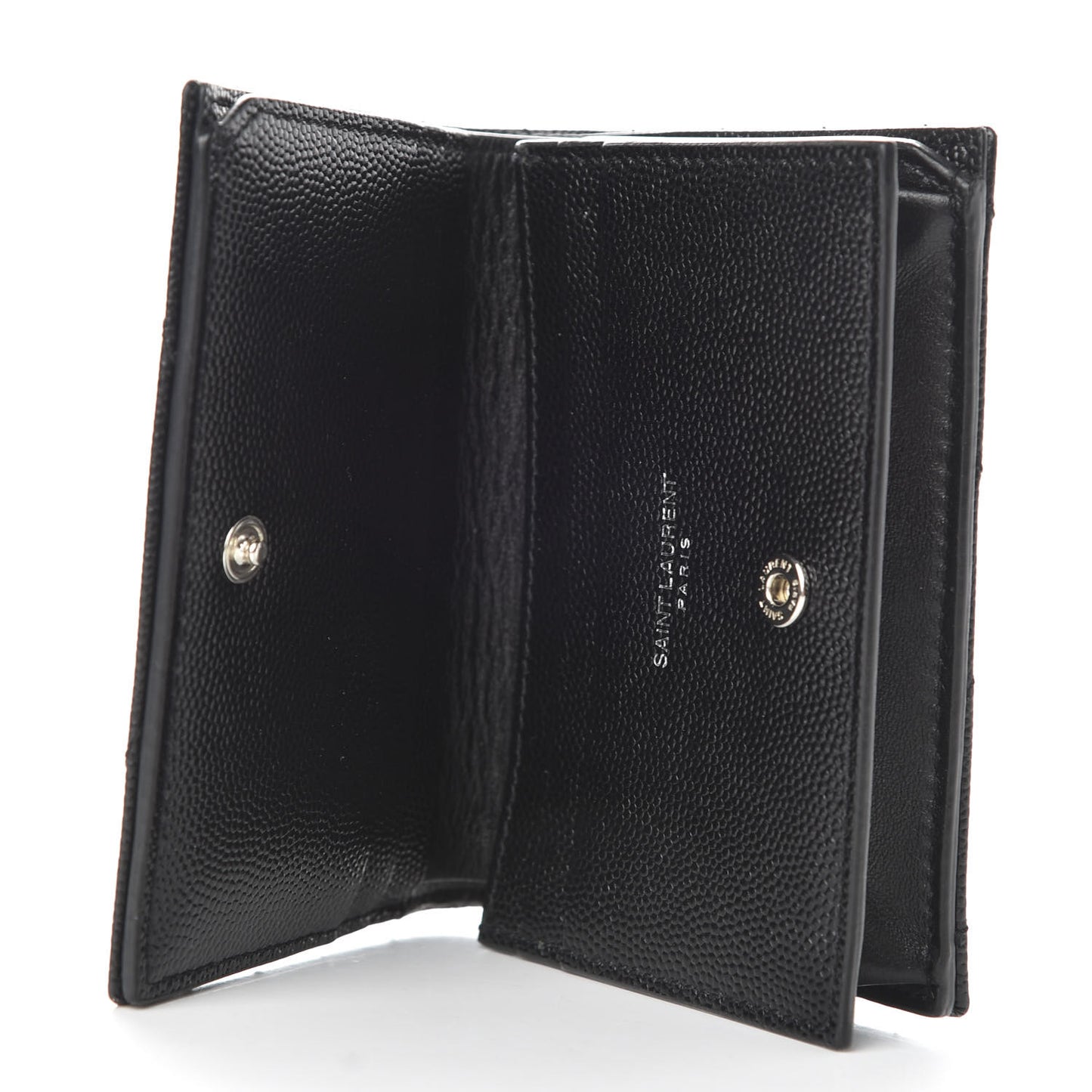 Grain De Poudre Matelasse Chevron Monogram Card Case Black