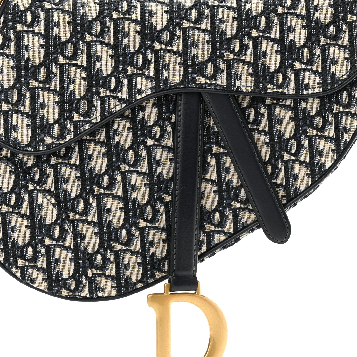 Christian Dior Oblique Saddle Bag Blue 8 of 11