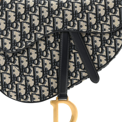 Christian Dior Oblique Saddle Bag Blue 8 of 11