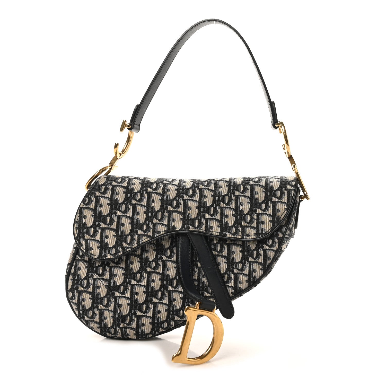 Christian Dior Oblique Saddle Bag Blue 1 of 10