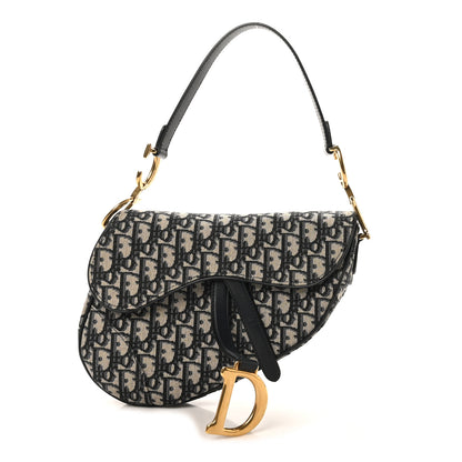Christian Dior Oblique Saddle Bag Blue 1 of 10