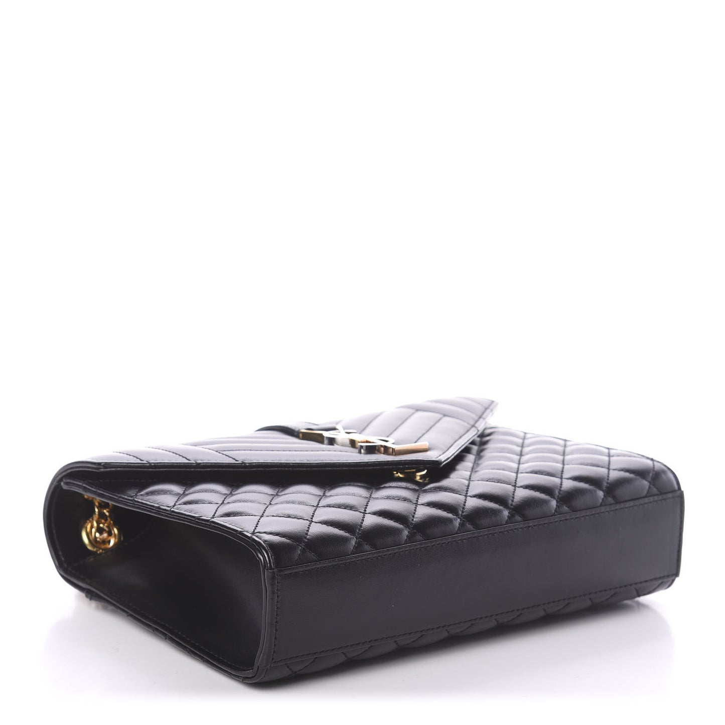 Grain De Poudre Textured Mixed Matelasse Triquilt Medium Monogram Satchel Black