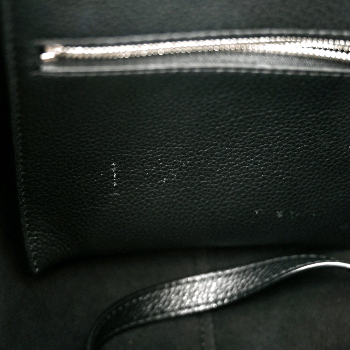 Grained Calfskin XS Everyday North South Shoulder Tote Bag Black