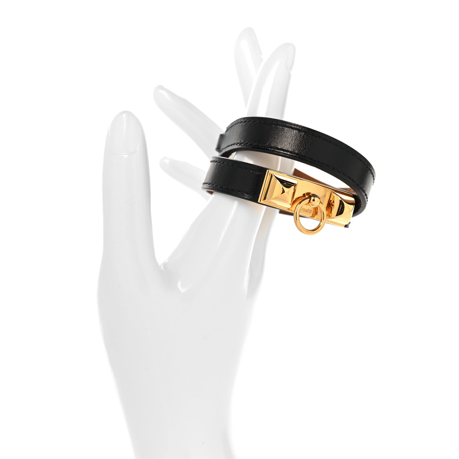 Hermes Box Rivale Double Tour Bracelet XS Black 5 of 14