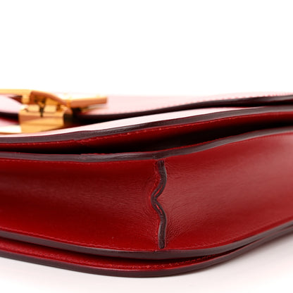 Celine Box Calfskin Medium Classic Box Flap Bag Red 10 of 12