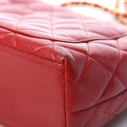 Chanel Caviar Quilted Sun Medallion Shoulder Bag Red 13 of 15