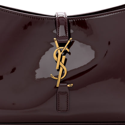 Saint Laurent Patent Le 5 A 7 Hobo Bordeaux 8 of 10
