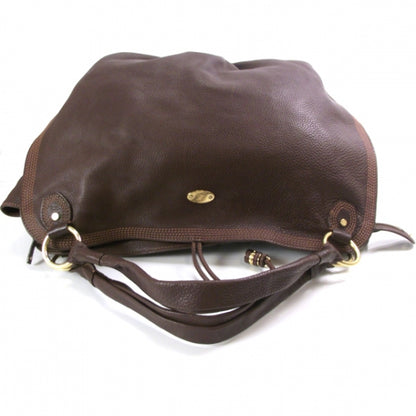 Celine Leather Hobo Burgundy 6 of 10