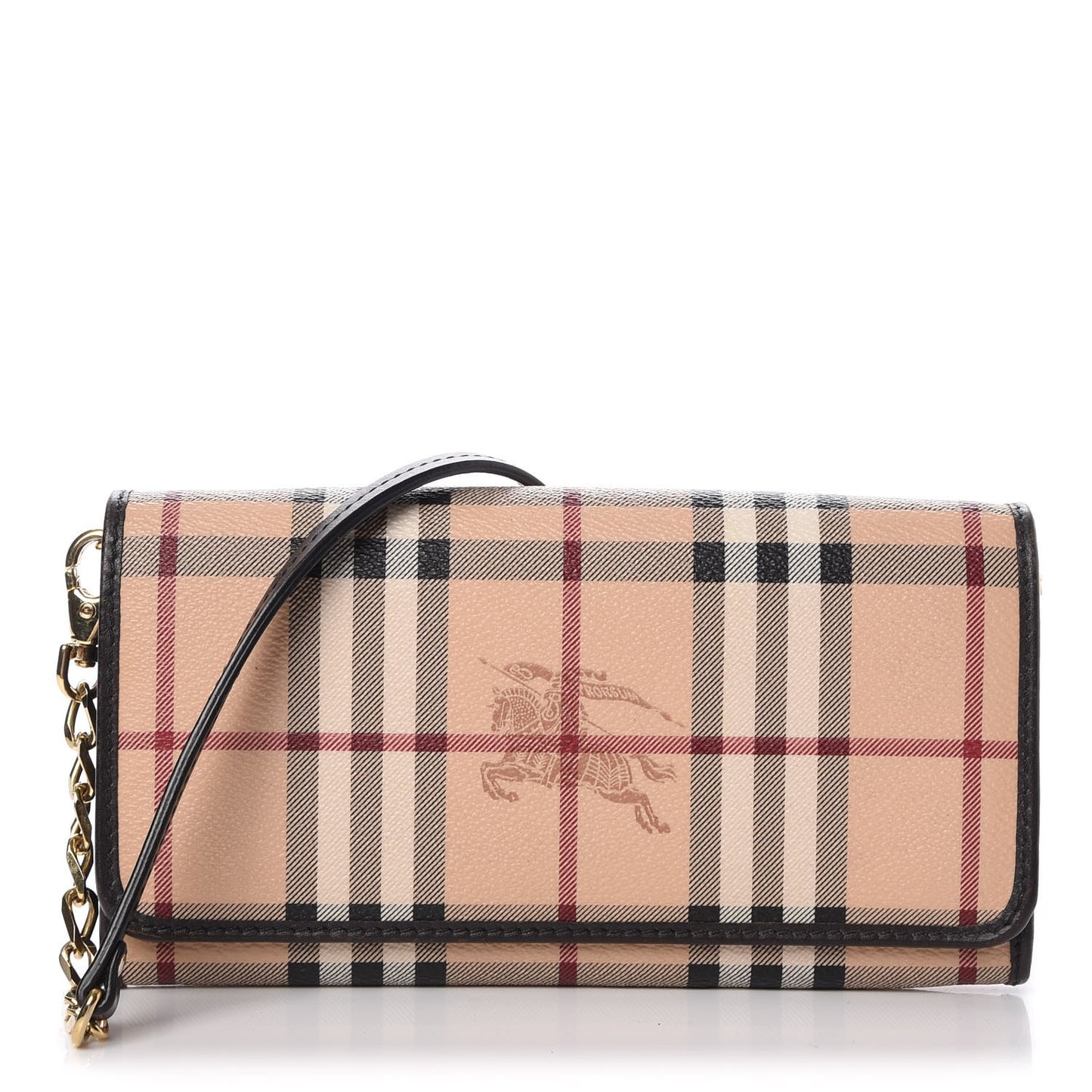 Haymarket Check Wallet With Chain Chocolate