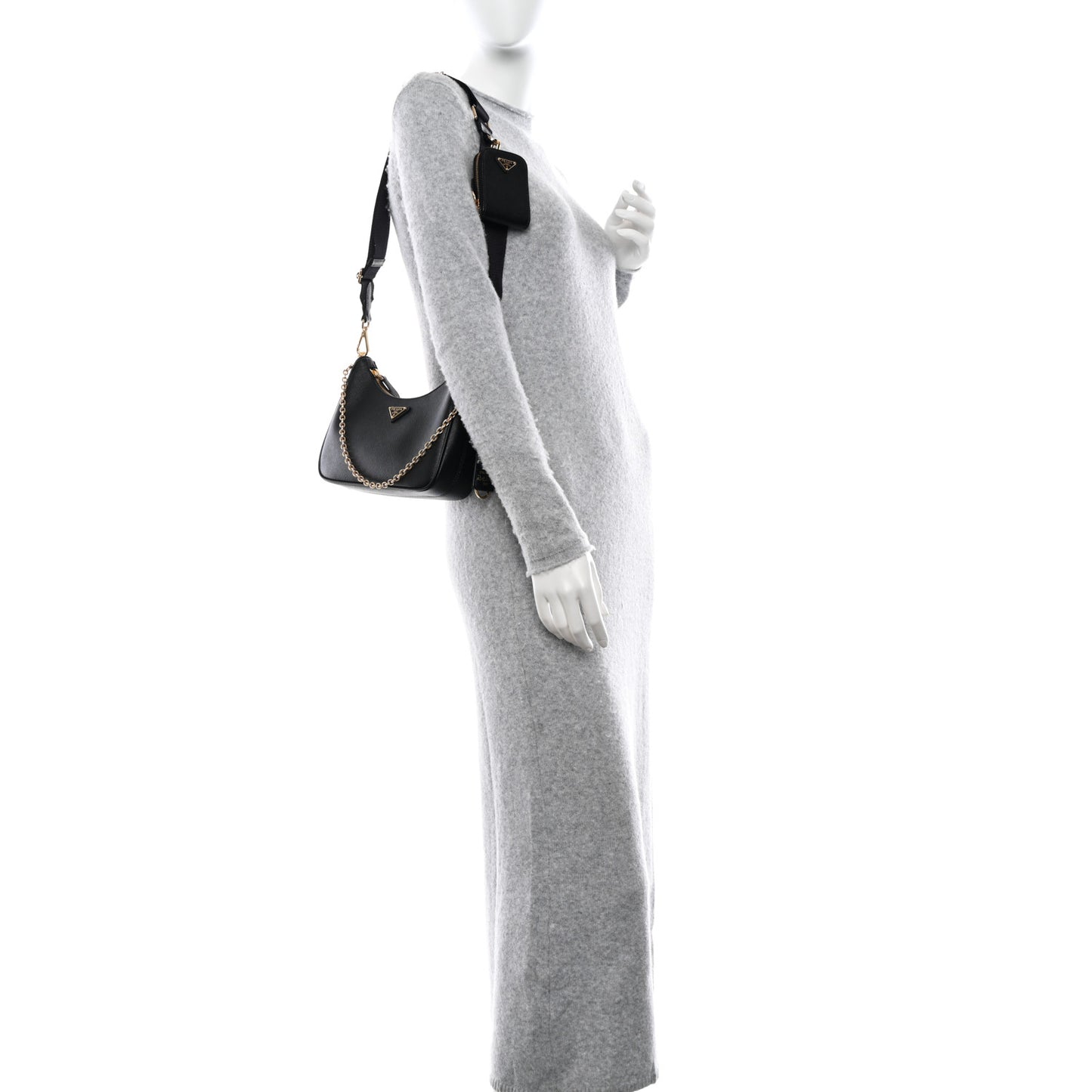 Saffiano Lux Re-Edition 2005 Shoulder Bag Black