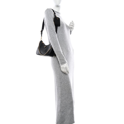 Prada Saffiano Lux Re-Edition 2005 Shoulder Bag Black 3 of 9