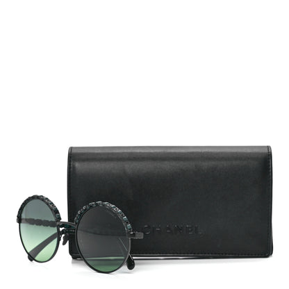 Chanel Metal Calfskin Round Chain Sunglasses 4265-Q Black 8 of 8