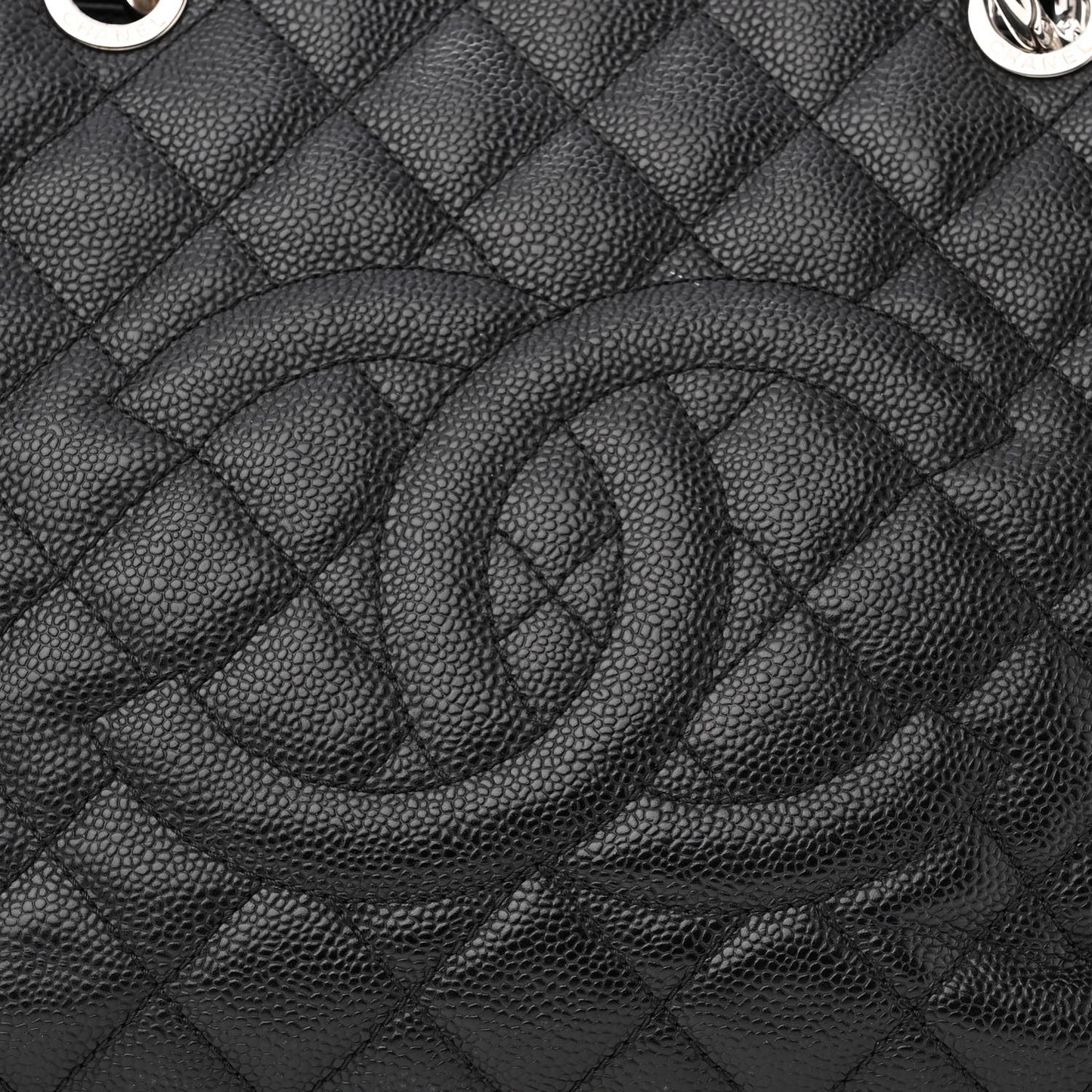 Caviar Quilted Grand Shopping Tote GST Black