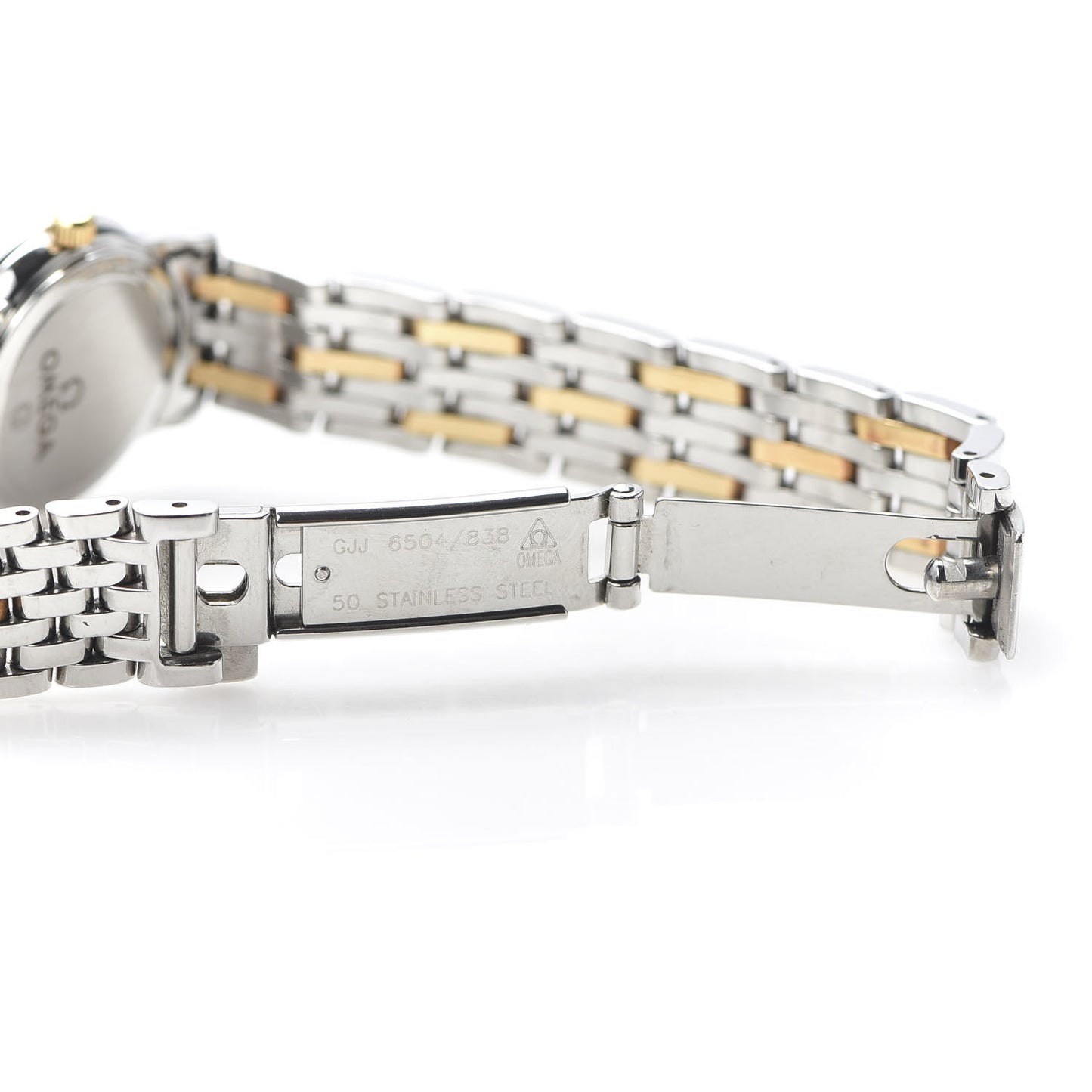 Stainless Steel 18K Yellow Gold Diamond 22mm De Ville Quartz Watch Champagne 4370.16.00