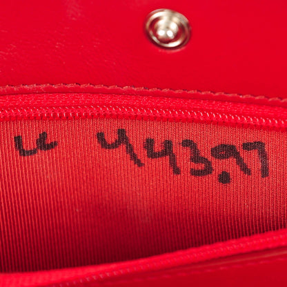 Chanel Lambskin Quilted Wallet On Chain WOC Red 8 of 8