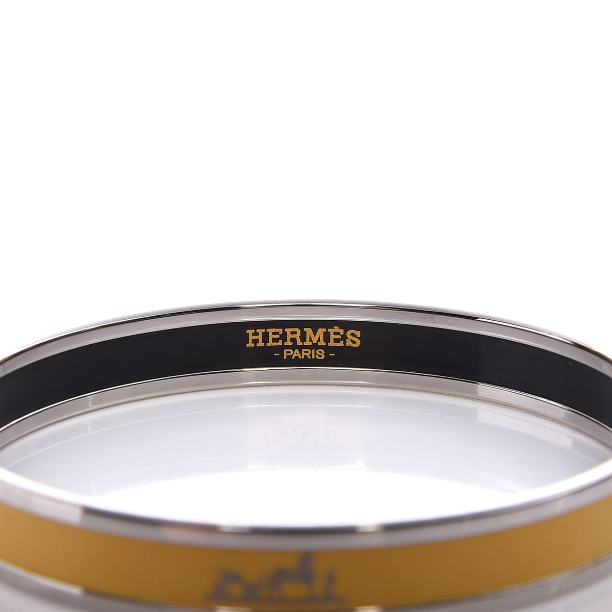 Hermes Enamel Printed Narrow Caleche Bracelet 65 4 of 6