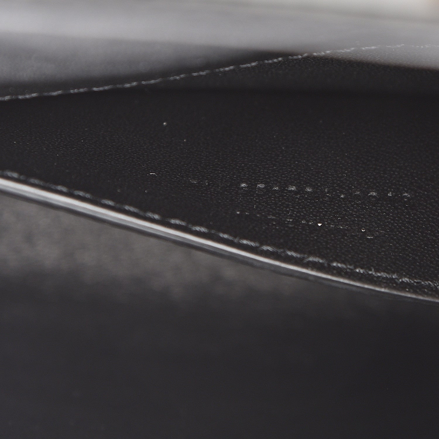 Saint Laurent Calfskin Crocodile Embossed Envelope Belt Bag Black 6 of 9