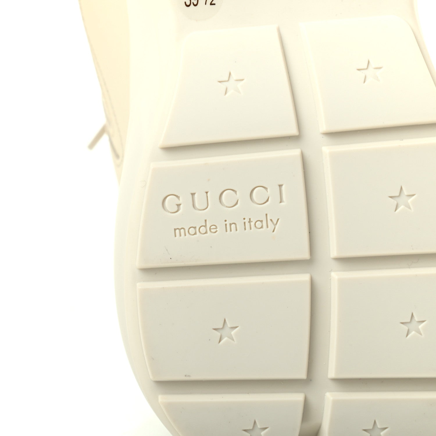 Gucci Calfskin Logo Womens Rhyton Sneakers 39.5 Ivory 6 of 9