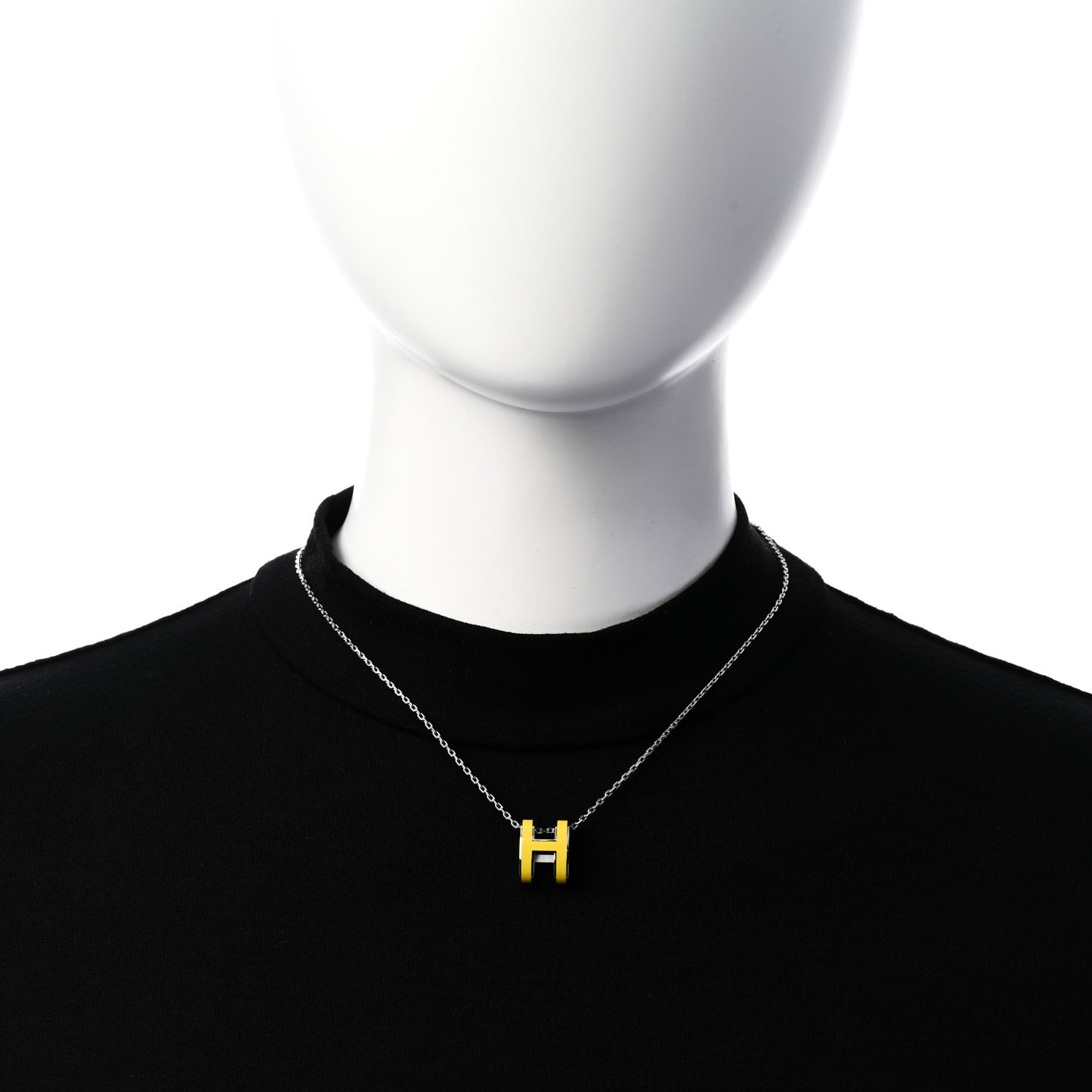 Palladium Pop H Pendant Necklace New Lime
