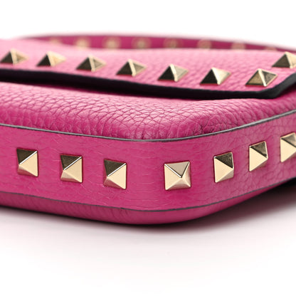 Valentino Garavani Grainy Calfskin Rockstud Crossbody Pouch Rose Violet 9 of 11
