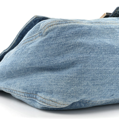 Fendi Denim Toad Mama Baguette Blue 9 of 9