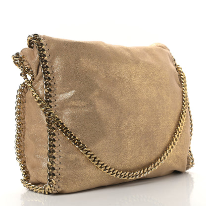 Stella McCartney Metallic Shaggy Deer Falabella Fold Over Tote Gold 2 of 9