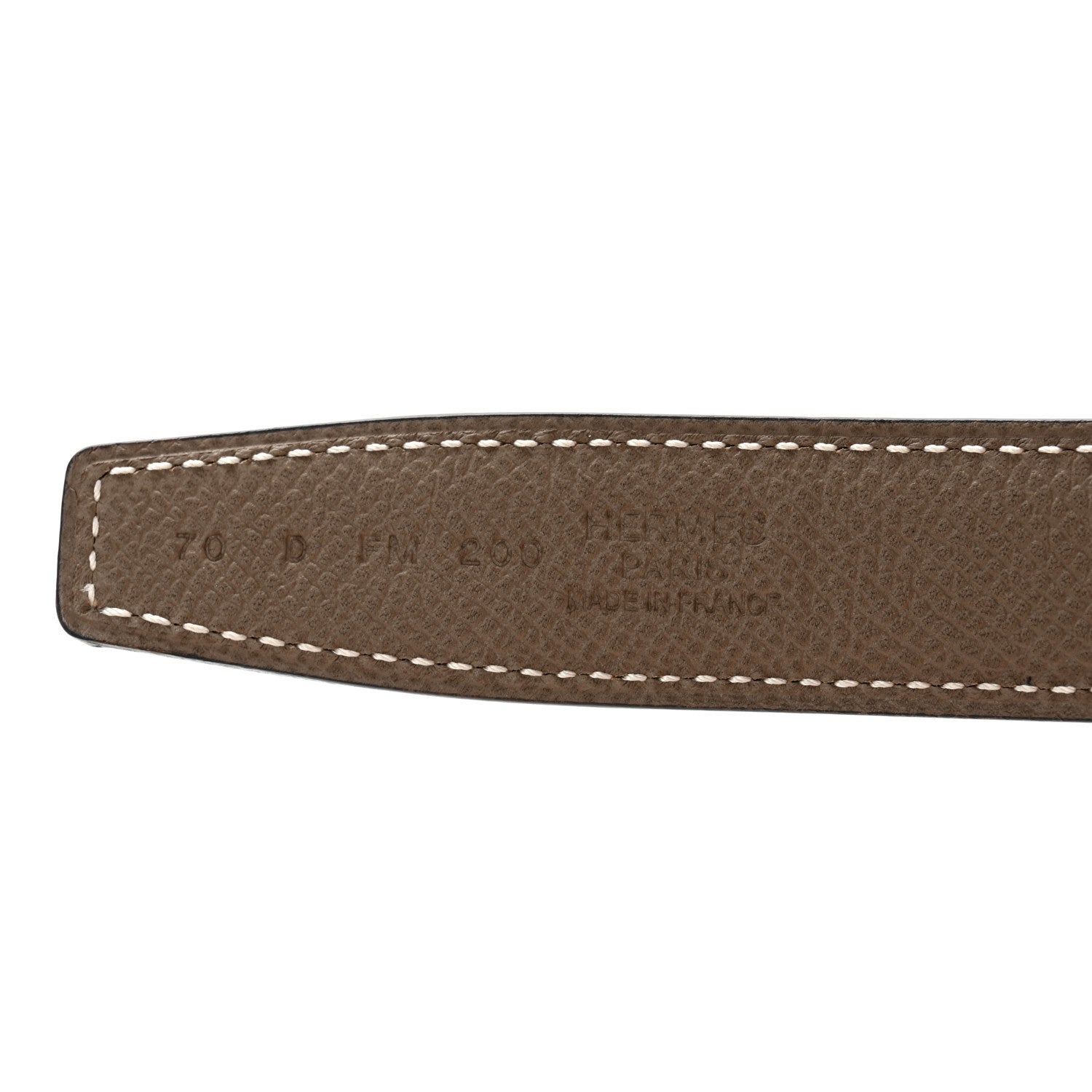 Hermes Swift Epsom 24mm H Belt 70 Black Etoupe 5 of 9