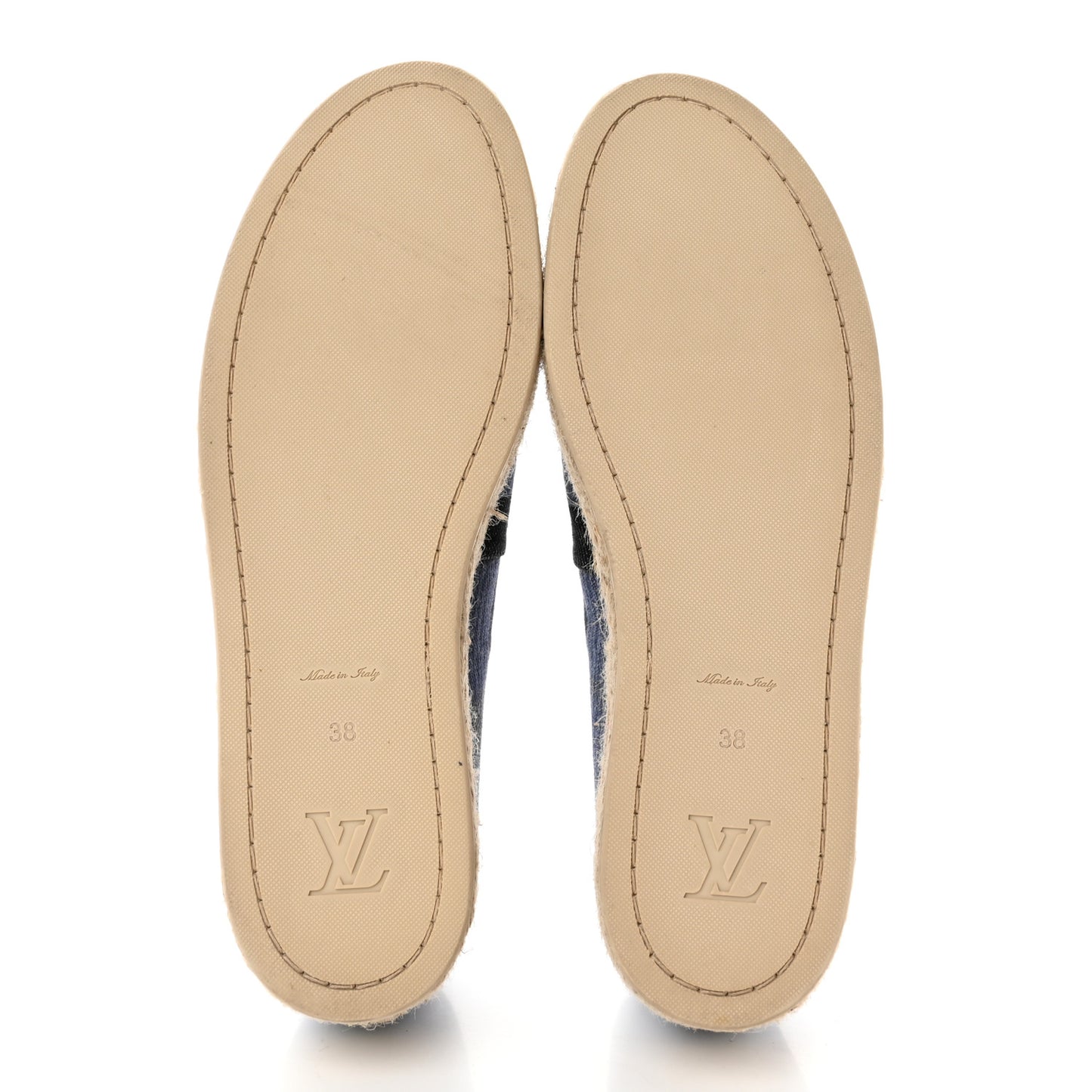 Canvas Postcard Espadrille Flats 38 Blue