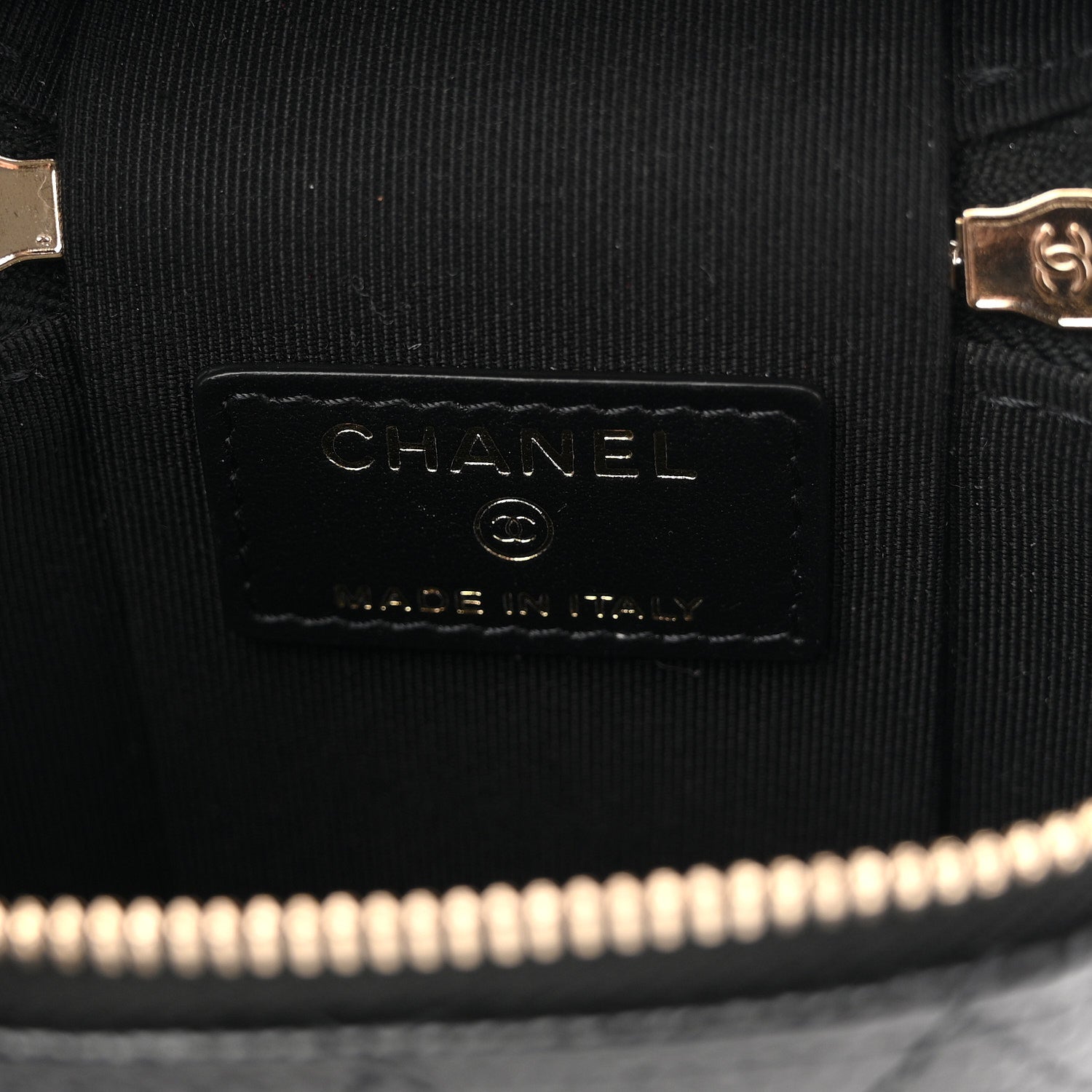 Chanel Caviar Quilted Top Handle Mini Vanity Case With Chain Black 6 of 11