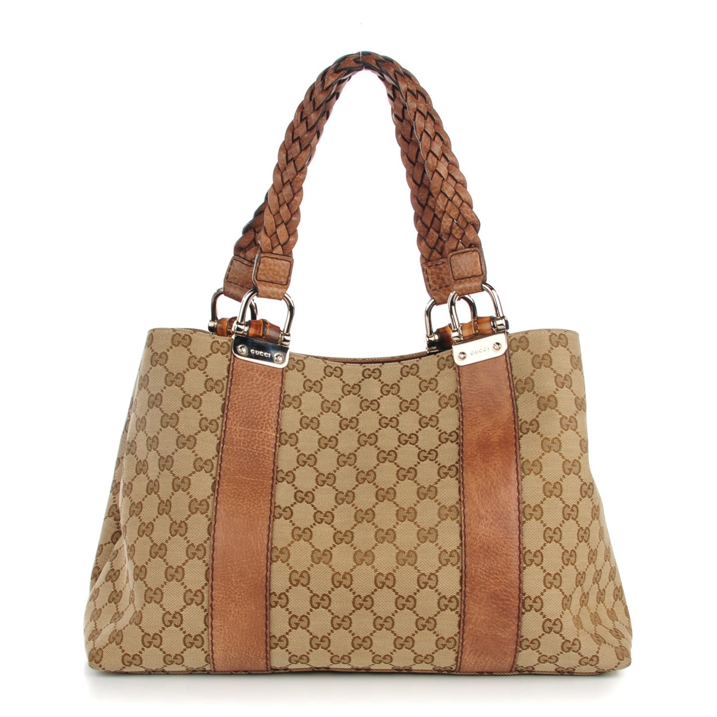 Monogram Libeccio Bamboo Bar Medium Tote Brown