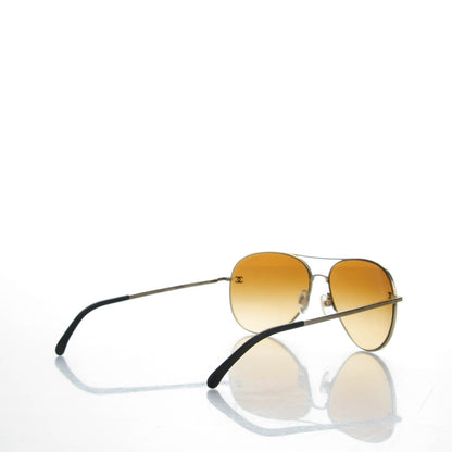 Chanel Aviator CC Sunglasses 4189-T-Q Gold 3 of 6