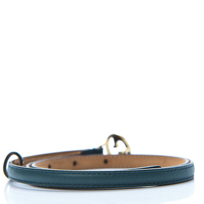 Gucci Calfskin 1973 Buckle Skinny Belt 80 32 Deep Cobalt 2 of 6