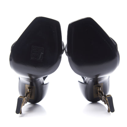 Saint Laurent Calfskin Opyum Sandals 39.5 Black 5 of 10