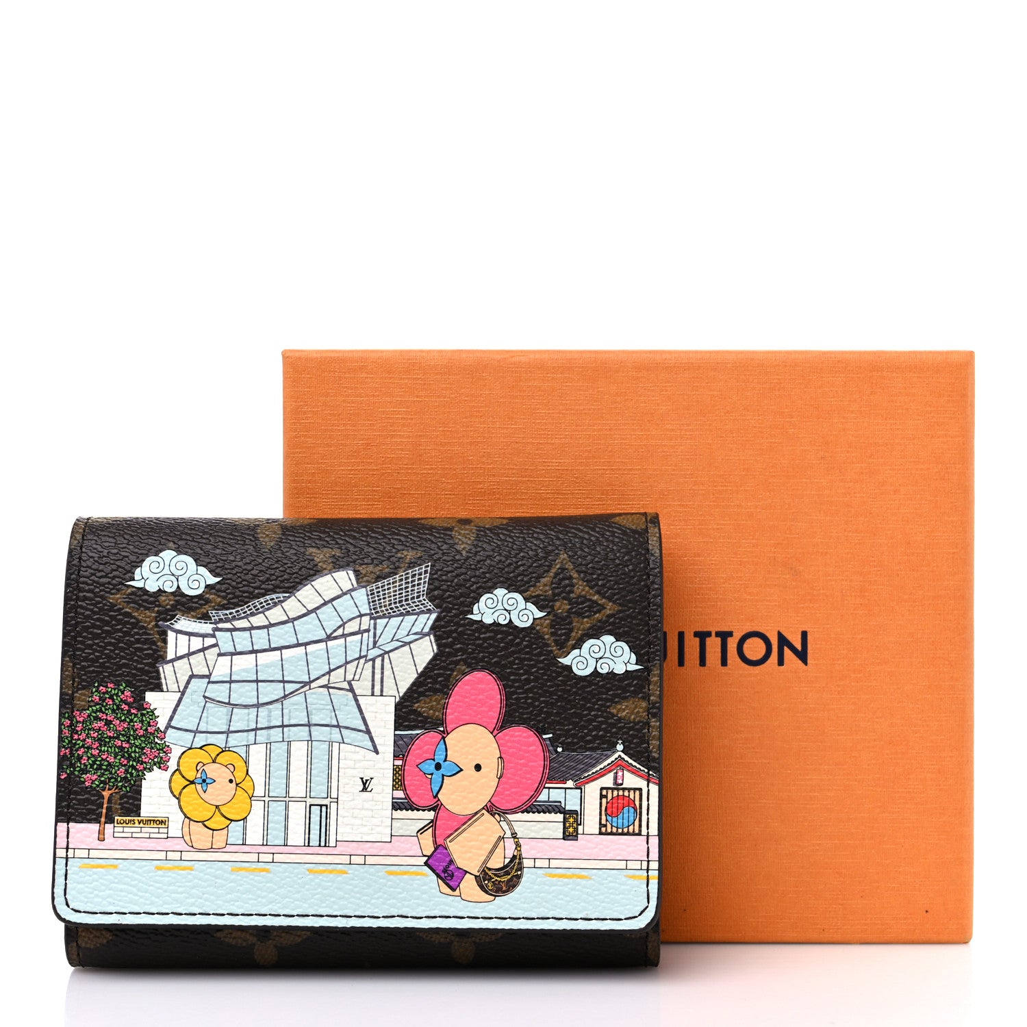 Louis Vuitton Monogram 2022 Christmas Animation Seoul Victorine Wallet Fuchsia Fuchsia 7 of 7