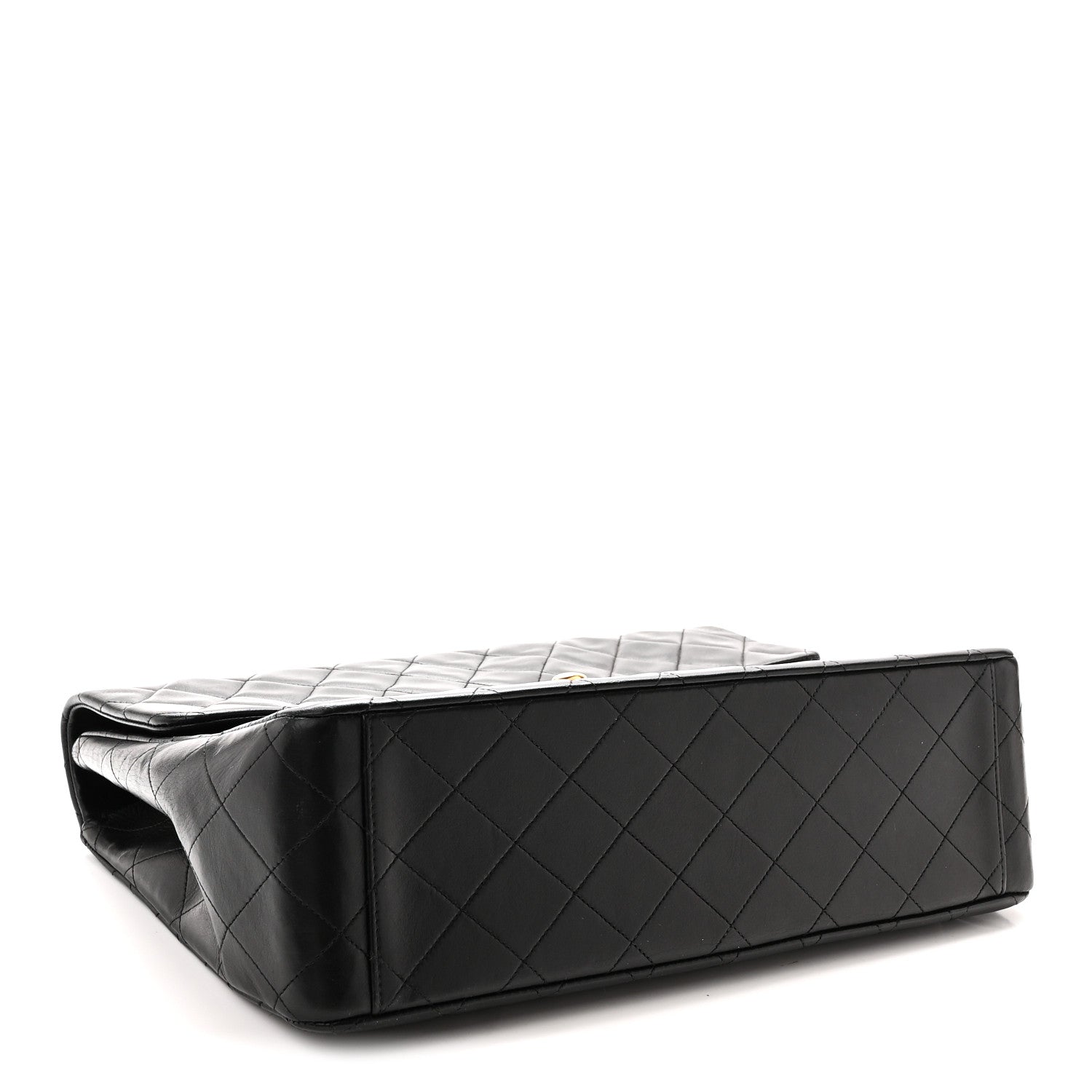 Chanel Lambskin Quilted XL Jumbo Single Flap Black 4 of 10